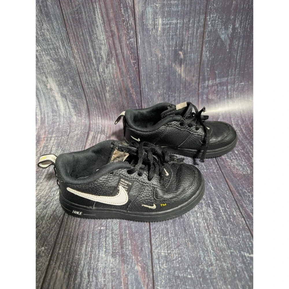 Nike Air Force 1 LV8 Low Utility TD Black White 10c Toddler Children AV4273-001